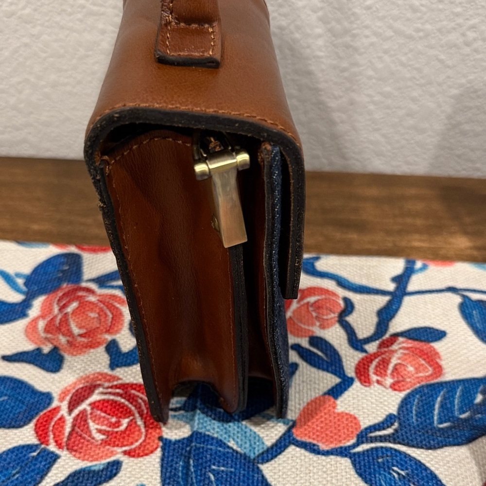 NWOT Patricia Nash Garnet Brown and Blue Patchwork bag  WITHOUT crossbody strap - Picture 5 of 6